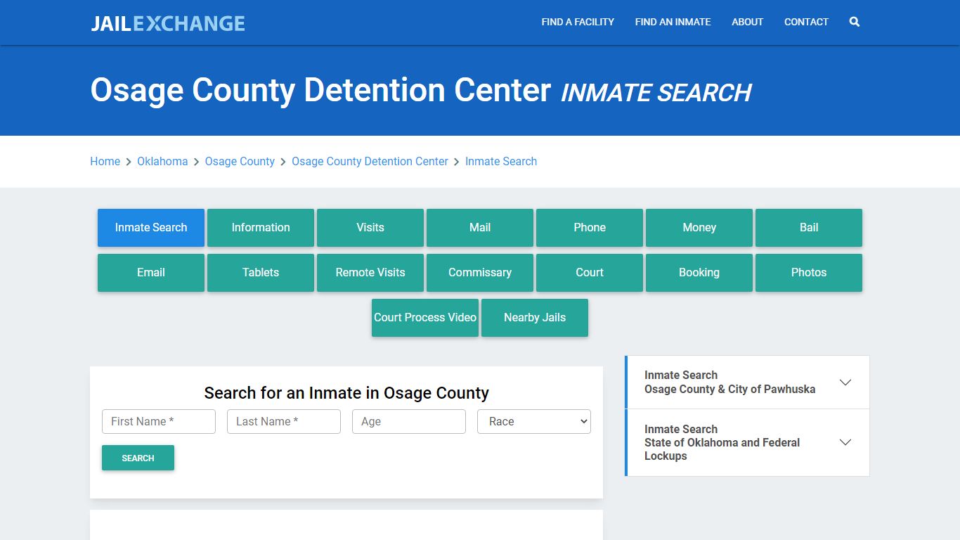 Osage County Detention Center, OK Inmate Search: Roster & Mugshots